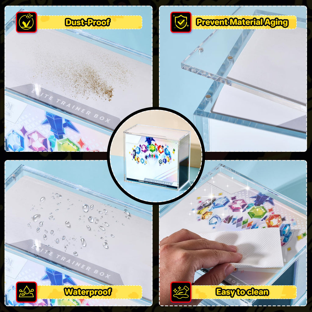 2 PCS 5mm Clear Acrylic Display Case C122766