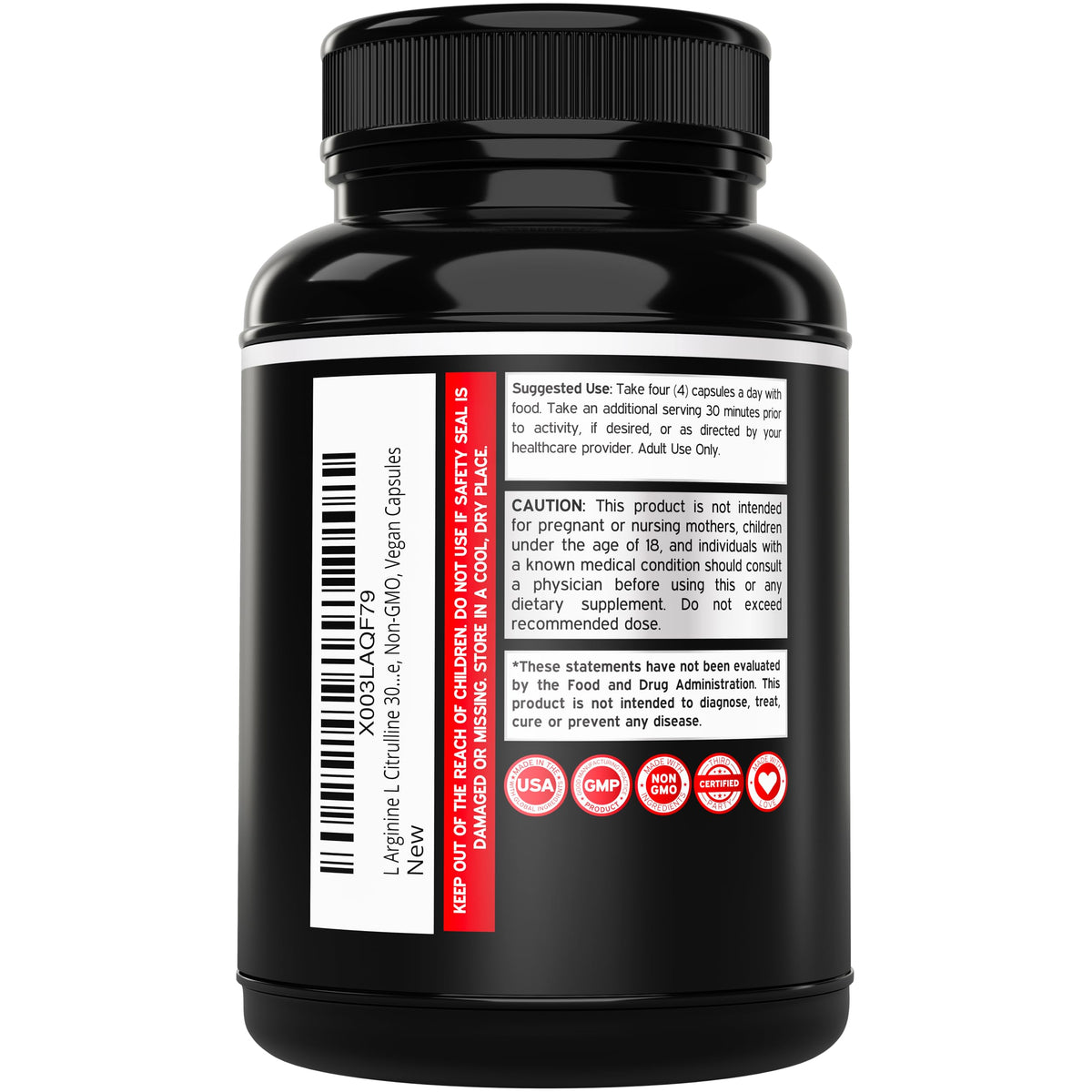 L Arginine L Citrulline 3000mg 240 Capsules Q3354