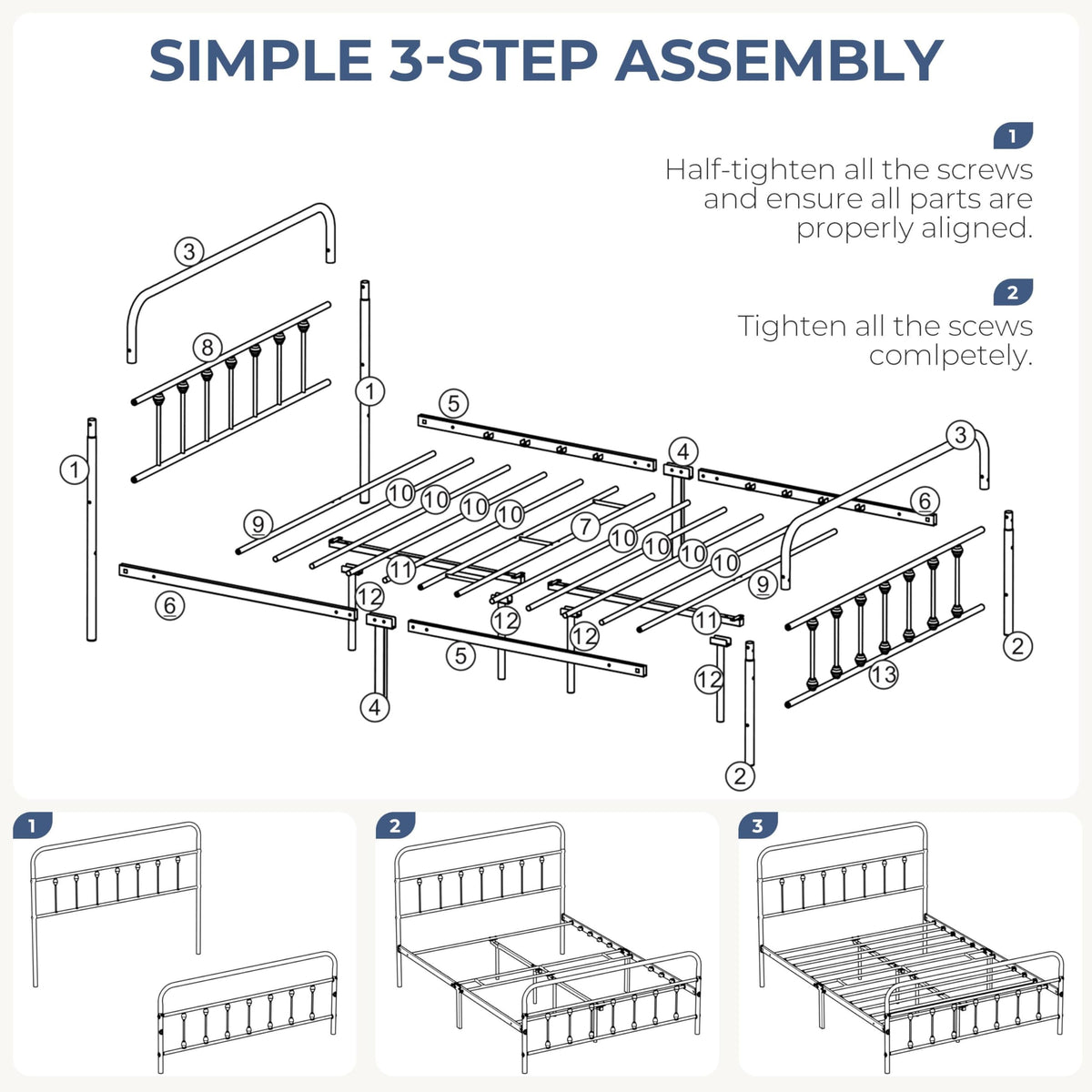 Queen Metal Platform Bed Frame R395
