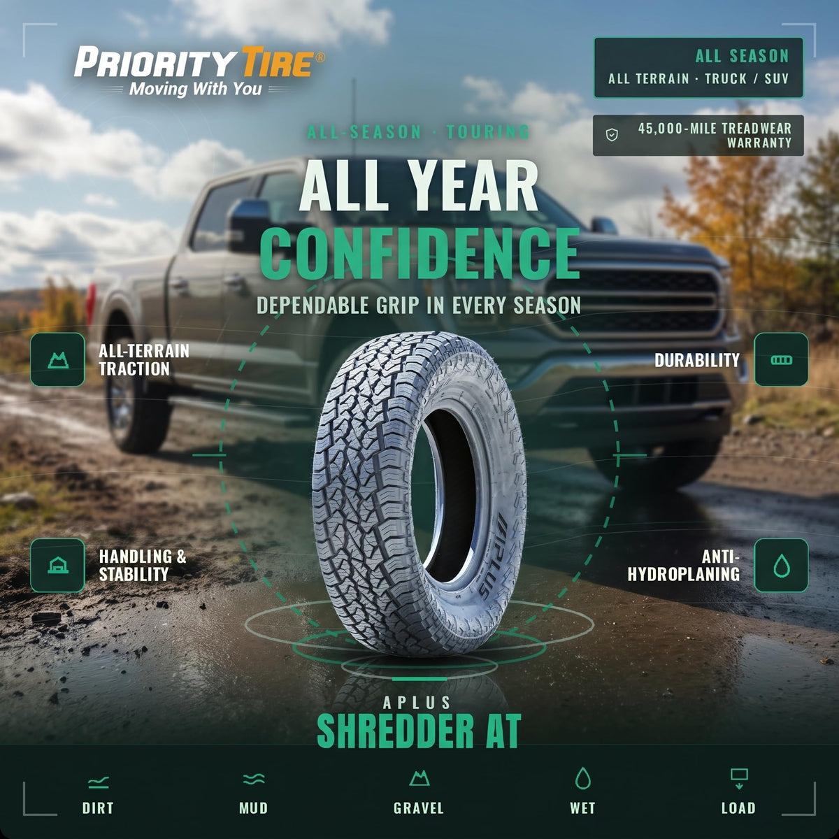 LT265/75R16 All Terrain Light Truck Tire K635