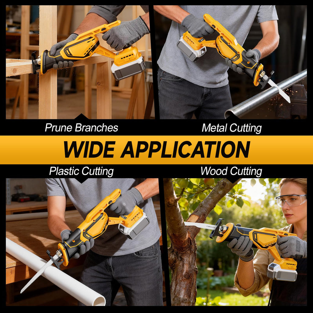 Cordless Brushless Reciprocating Saw with 8 Blades J93646