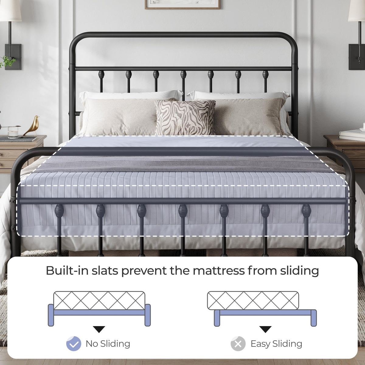 Queen Metal Platform Bed Frame R395