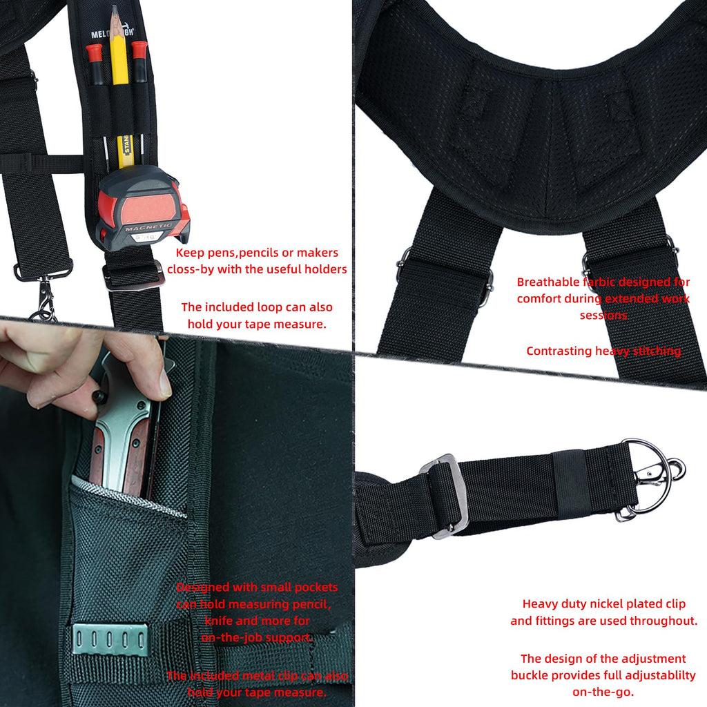 Tool Belt Suspenders Padded Work Suspension Rig O718263