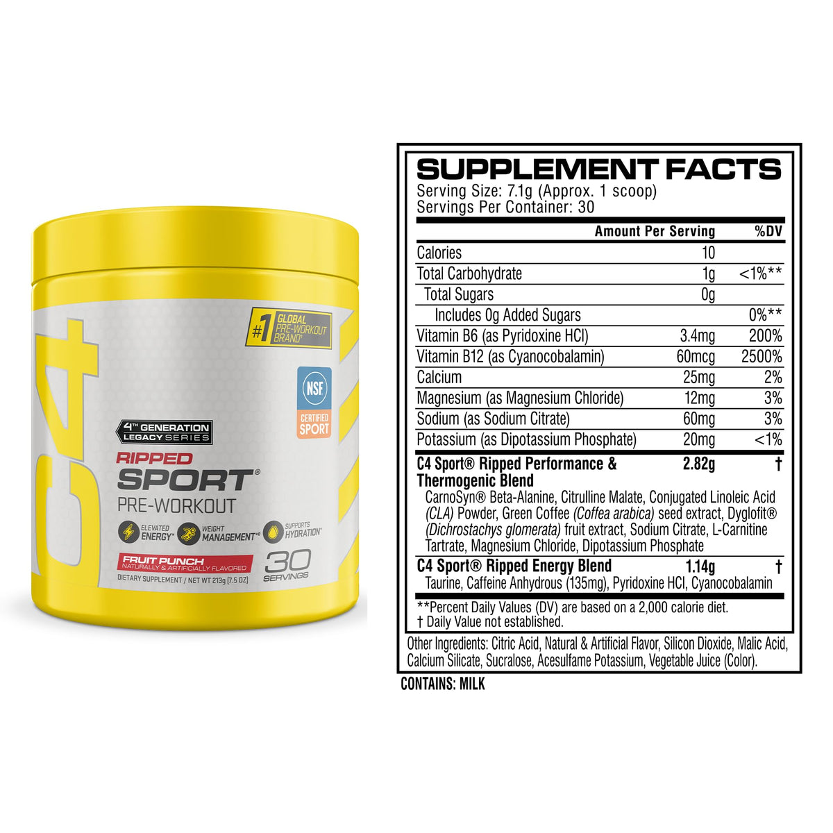 Fruit Punch Pre Workout 30 Servings Z63362