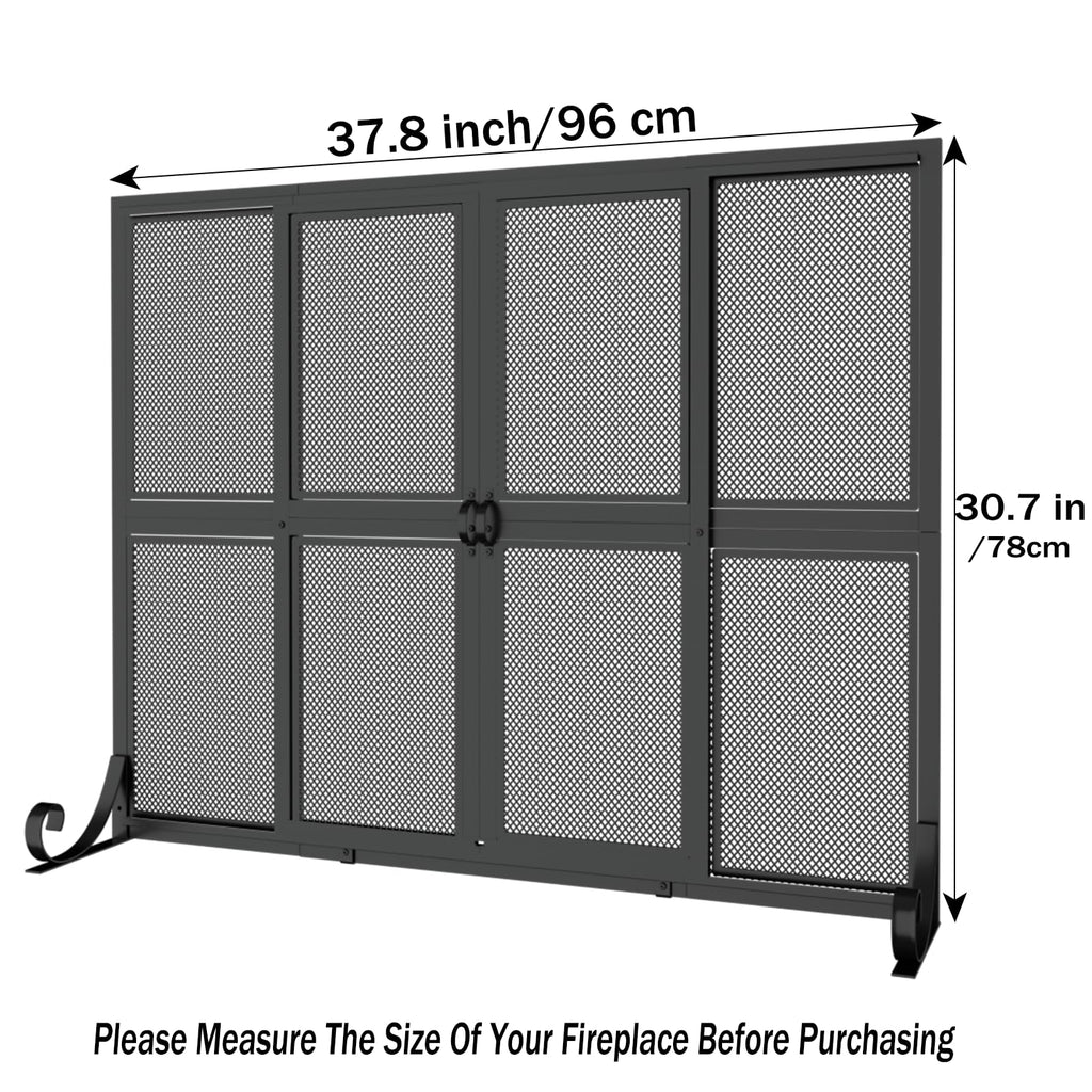 Fireplace Screen with Sliding Doors D542356