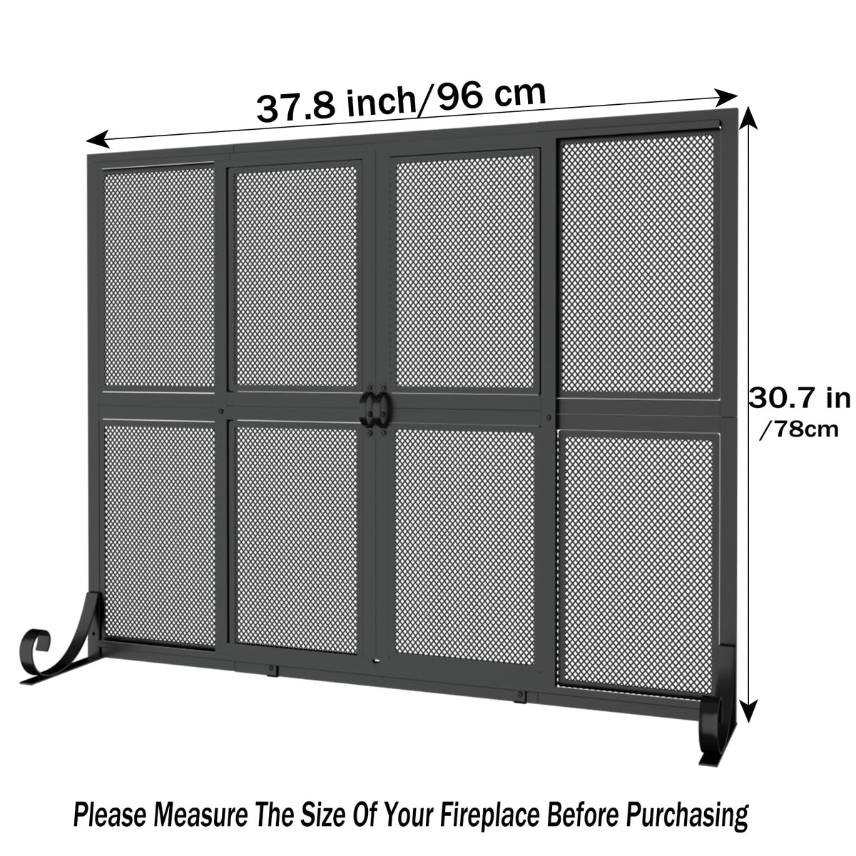 Fireplace Screen with Sliding Doors D542356