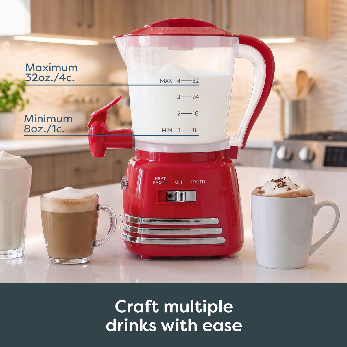 Hot Chocolate Maker & Milk Frother 4-Cup R9134