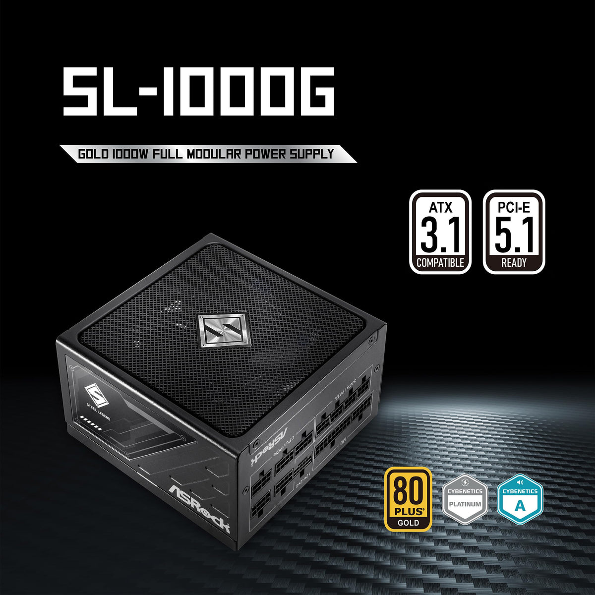 1000W 80 Plus Gold Full Modular Power Supply H101304