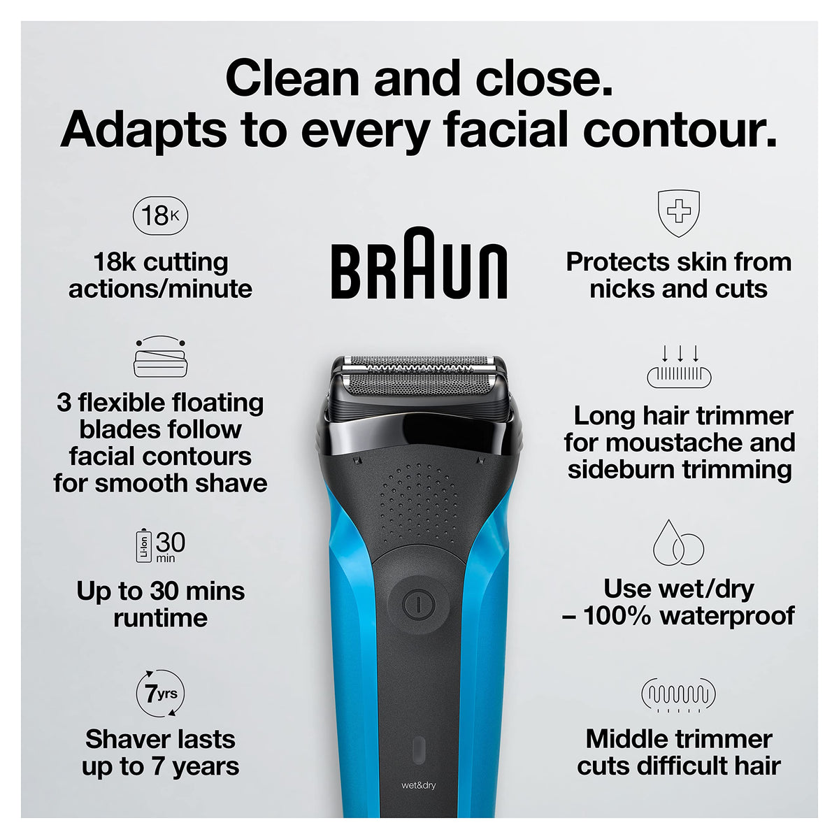Wet & Dry Electric Shaver E1288