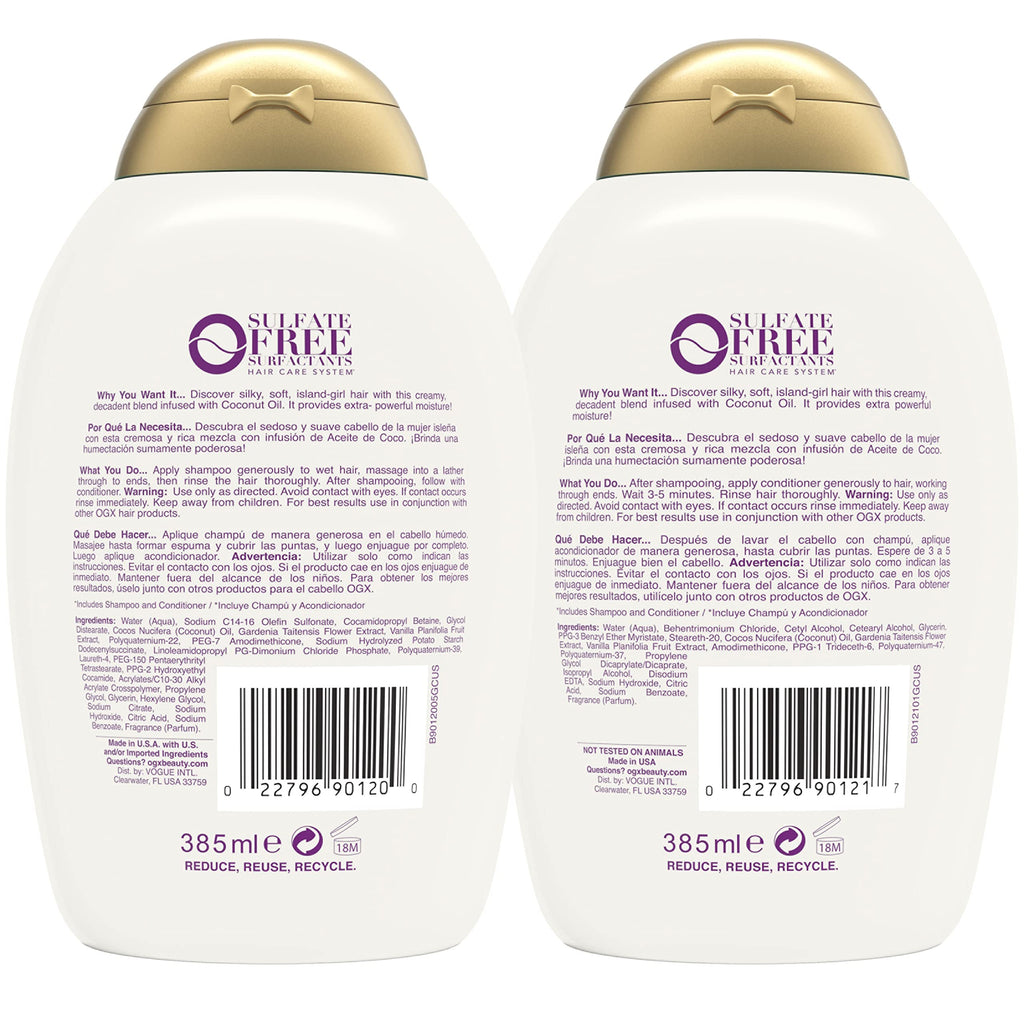 Coconut Oil Shampoo & Conditioner Set S2671