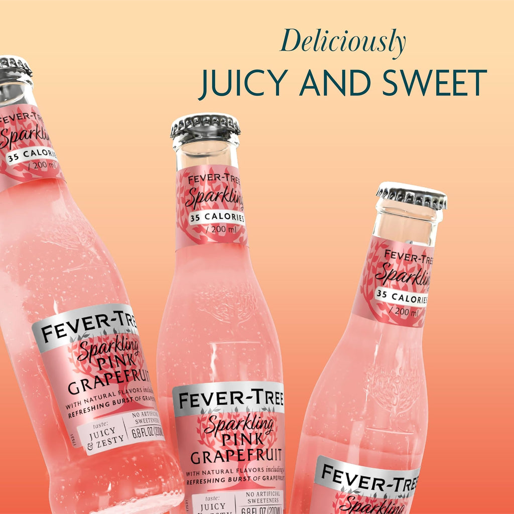Sparkling Pink Grapefruit Soda Mixer, 24 Pack, 6.8 Fl Oz Bottles H973645