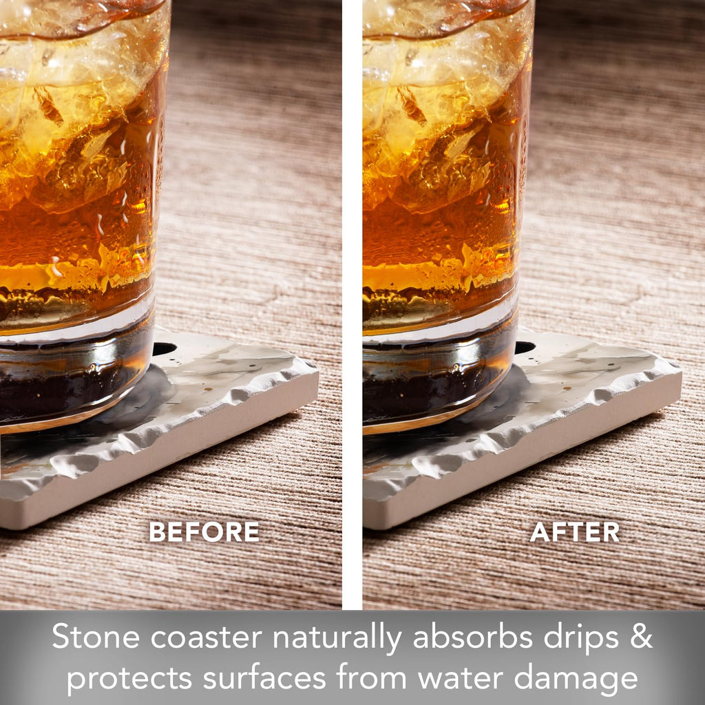 Absorbent Stone Coasters, Set of 4 B75026