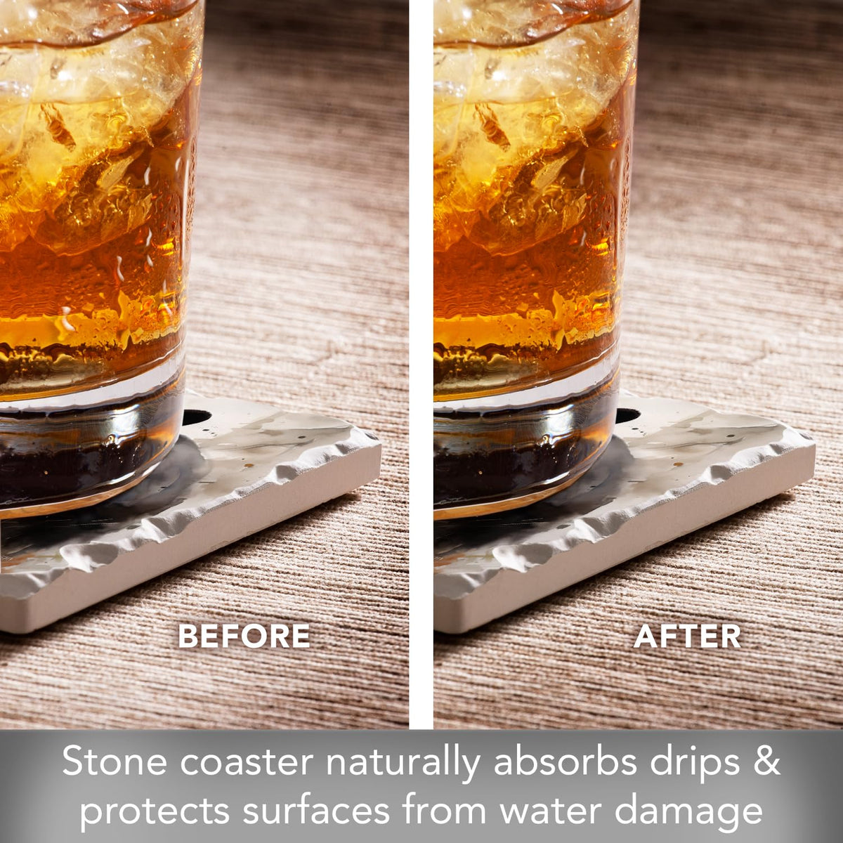 Absorbent Stone Coasters, Set of 4 B75026