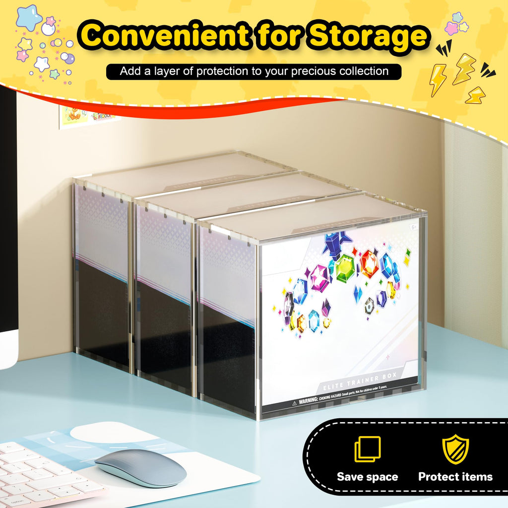 2 PCS 5mm Clear Acrylic Display Case C122766