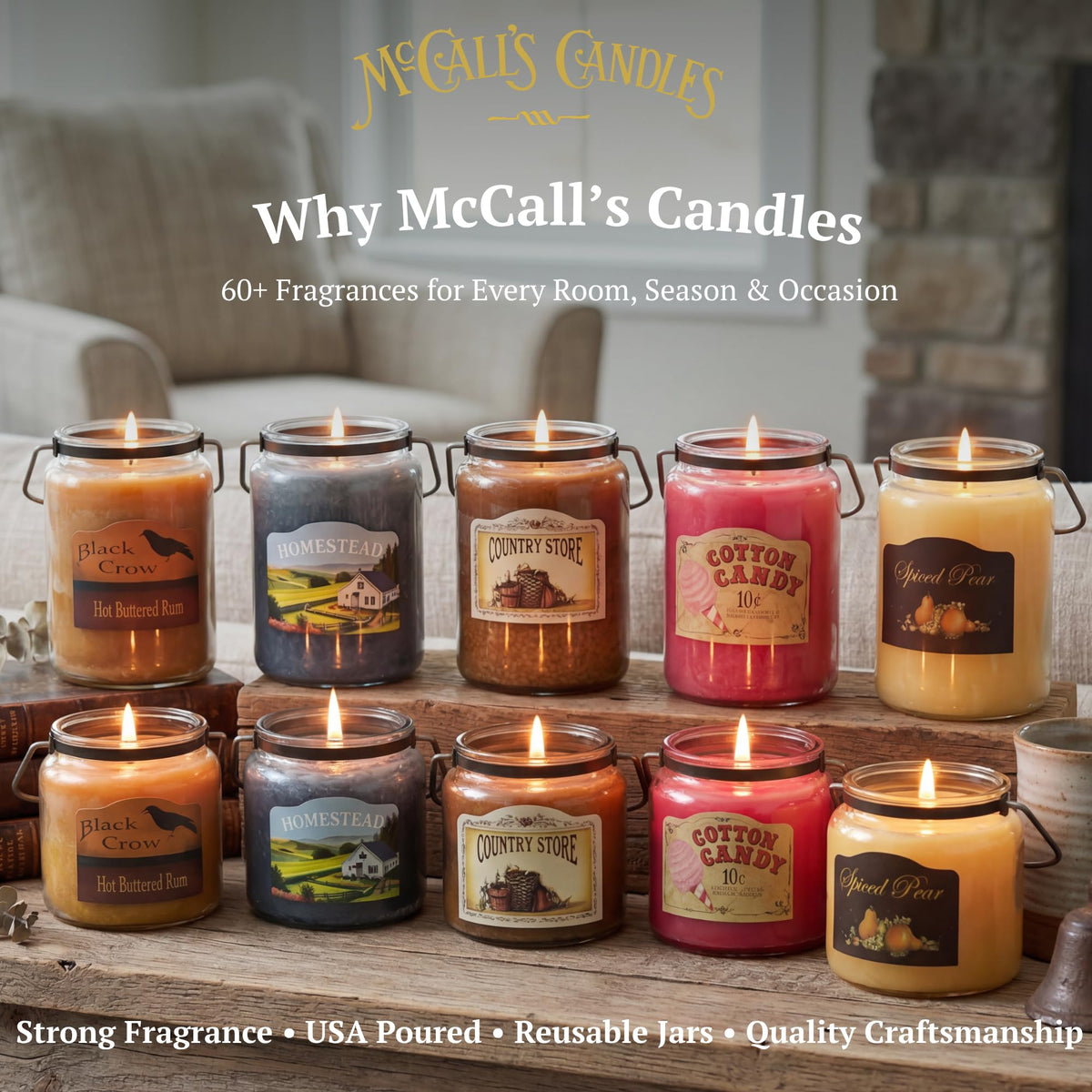 16 oz Two-Wick Vanilla Scented Candle P813