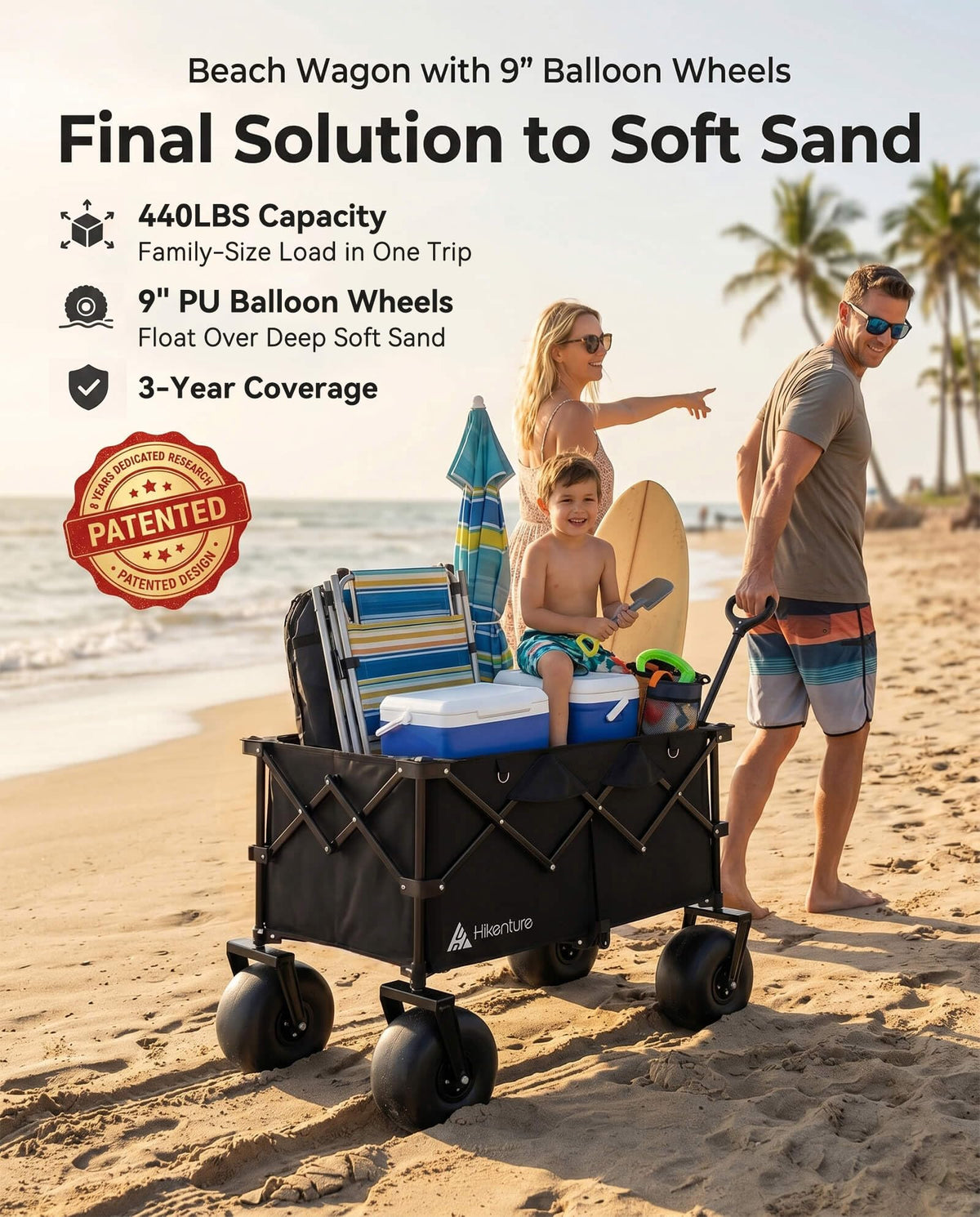 Collapsible Beach Wagon with Balloon Wheels K837