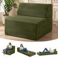 Folding Sofa Bed with Pillow, Memory Foam Sleeper Chair, Green A193