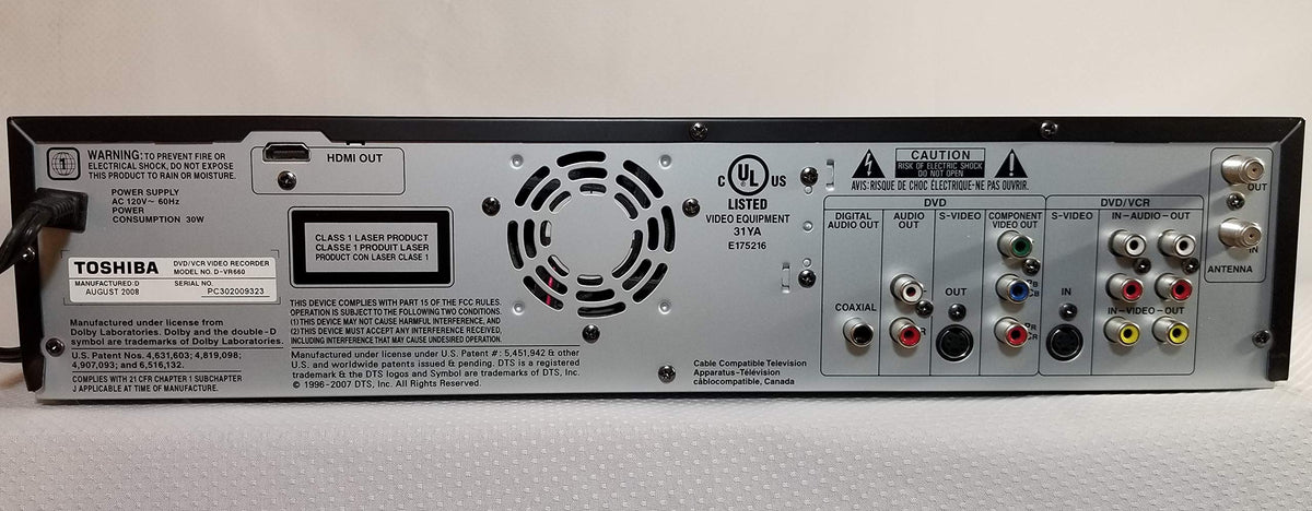 1080p Upconverting VHS DVD Recorder V287949