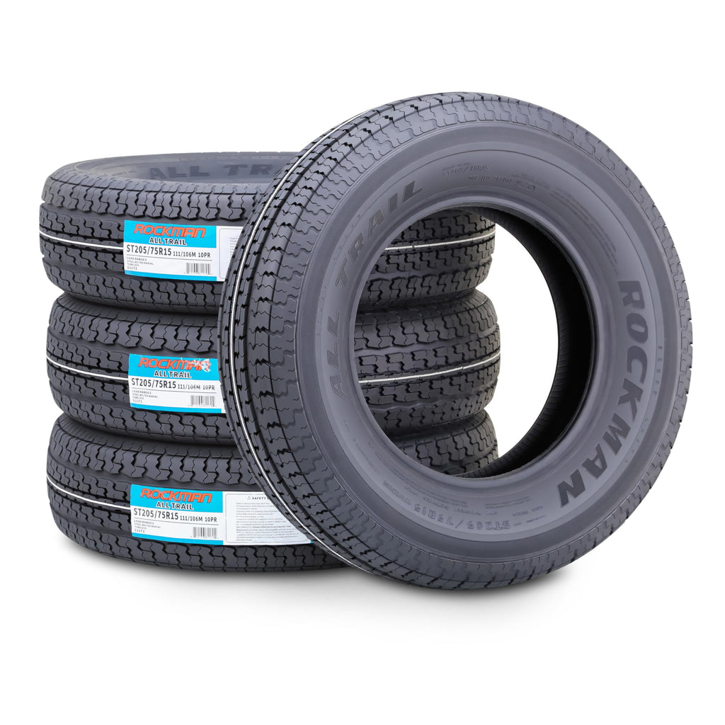 Heavy Duty Trailer Tire ST205/75R15 10-Ply Set4 A3905