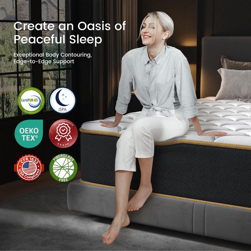 Full Size 8 Inch Gel Memory Foam Hybrid Mattress I77768