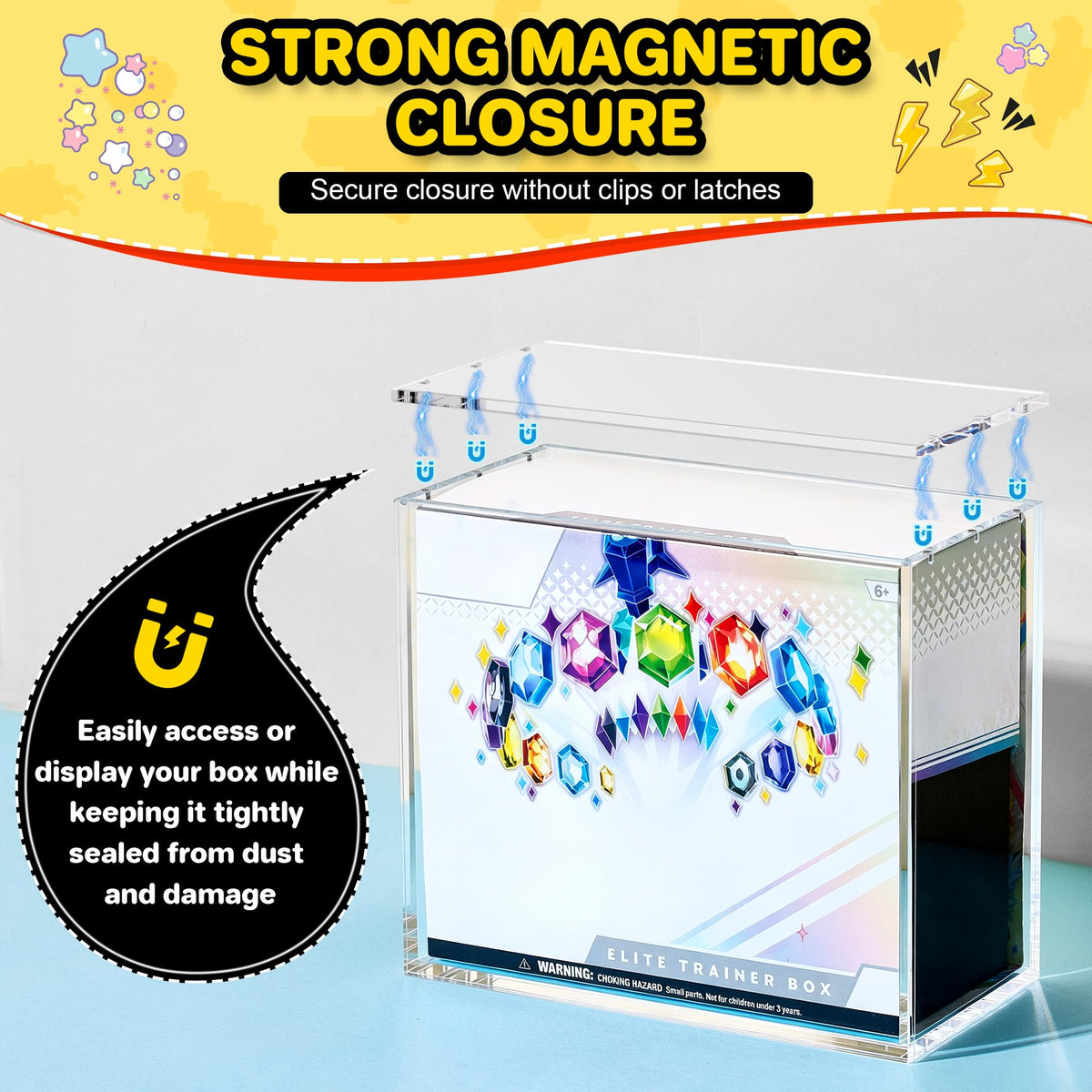 2 PCS 5mm Clear Acrylic Display Case C122766