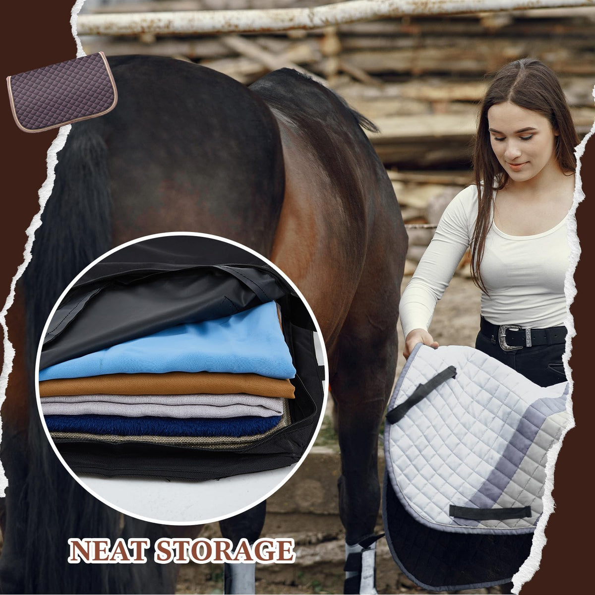 Saddle Pad Bag with Multiple Compartments H220