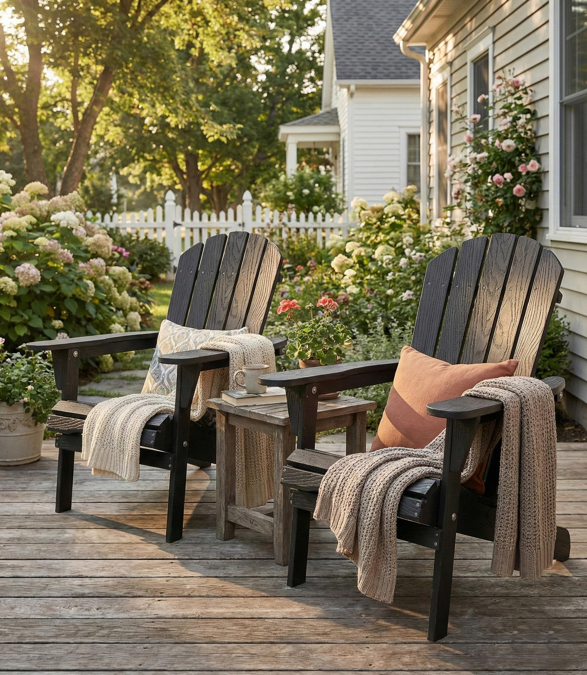 Folding Solid Cedar Wood Adirondack Chair Y686510