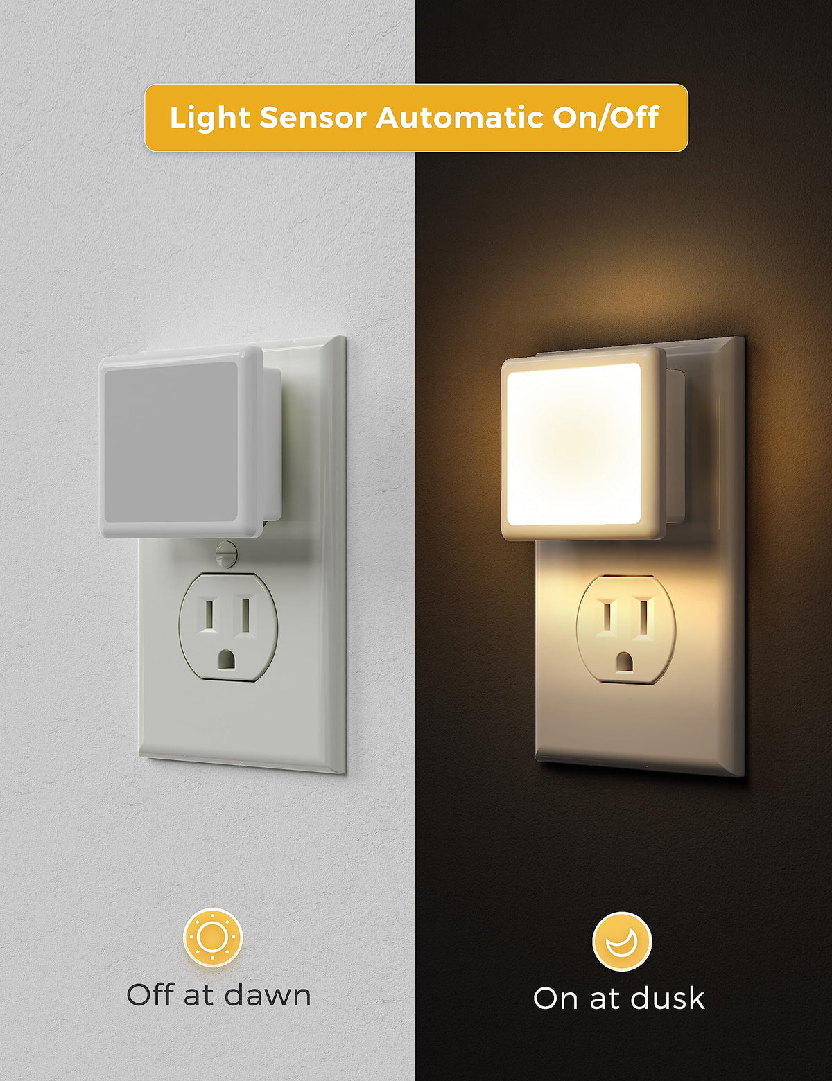 0.3W Plug in Night Lights 2-Pack O69957