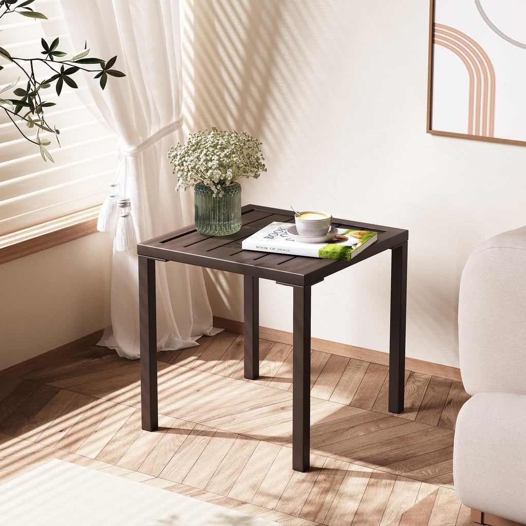 Aluminum Outdoor Side Table Set of 2 R415209